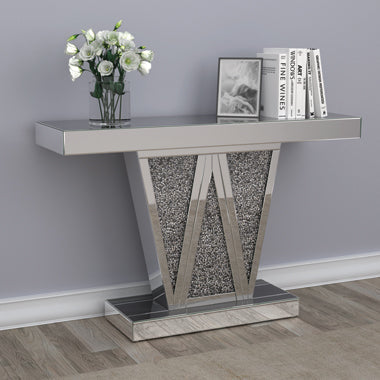 Coaster Crocus Rectangular Console Table Silver Model 951786