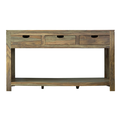 Coaster Esther 3-drawer Storage Console Table Natural Sheesham Model 952853