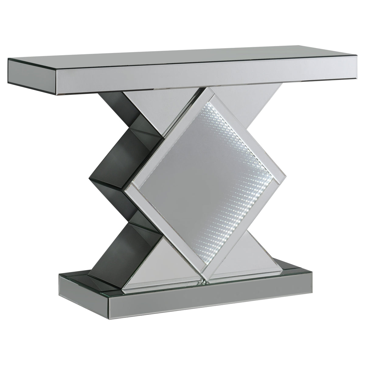 Coaster Moody Console Table with LED Lighting Silver Model 953333