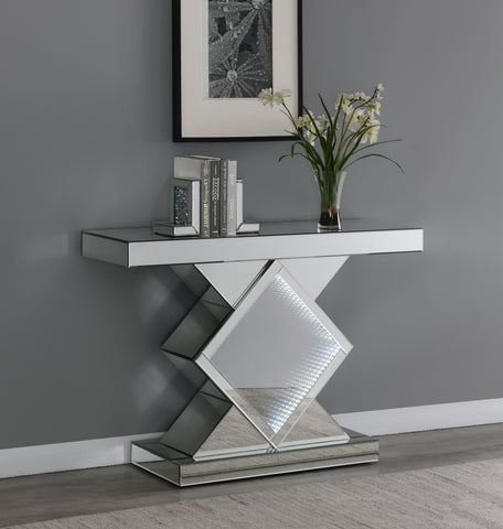 Coaster Moody Console Table with LED Lighting Silver Model 953333