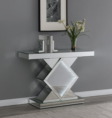 Coaster Moody Console Table with LED Lighting Silver Model 953333