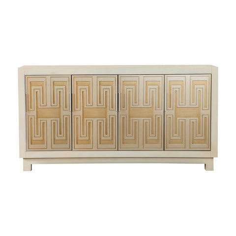 Coaster Voula Rectangular 4-door Accent Cabinet White and Gold Model 953416
