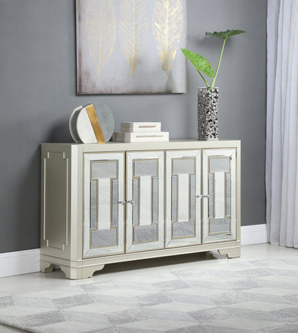 Coaster Toula 4-door Accent Cabinet Smoke and Champagne Model 953487