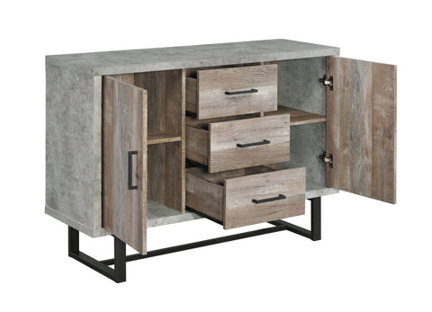 Coaster Abelardo 3-drawer Accent Cabinet Weathered Oak and Cement Model 953565