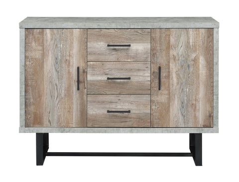 Coaster Abelardo 3-drawer Accent Cabinet Weathered Oak and Cement Model 953565