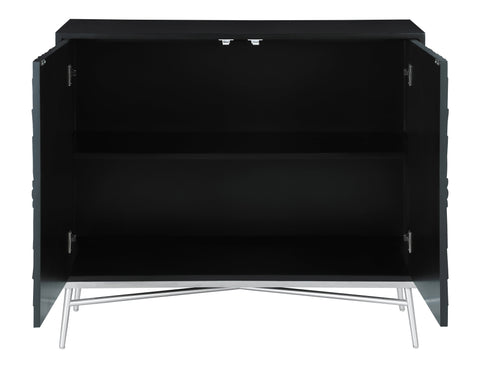 Coaster Josie Rectangular 2-door Accent Cabinet Black and Silver Model 959584
