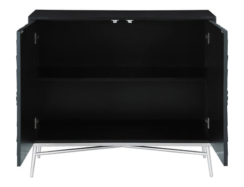 Coaster Josie Rectangular 2-door Accent Cabinet Black and Silver Model 959584