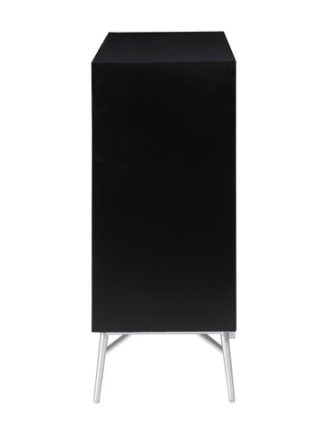 Coaster Josie Rectangular 2-door Accent Cabinet Black and Silver Model 959584