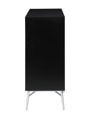 Coaster Josie Rectangular 2-door Accent Cabinet Black and Silver Model 959584