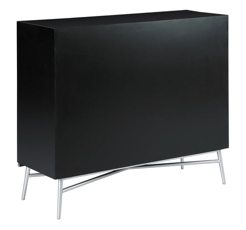 Coaster Josie Rectangular 2-door Accent Cabinet Black and Silver Model 959584