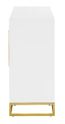 Coaster Elsa 2-door Accent Cabinet with Adjustable Shelves White and Gold Model 959594