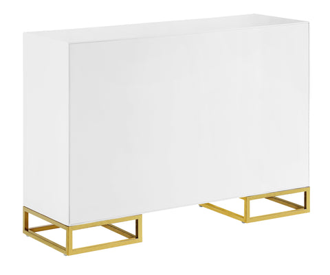 Coaster Elsa 2-door Accent Cabinet with Adjustable Shelves White and Gold Model 959594
