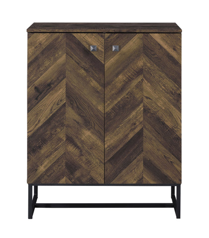 Coaster Carolyn 2-door Accent Cabinet Rustic Oak and Gunmetal Model 959639