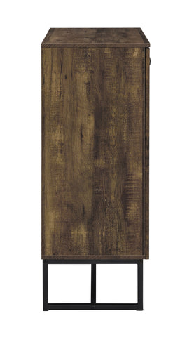 Coaster Carolyn 2-door Accent Cabinet Rustic Oak and Gunmetal Model 959639