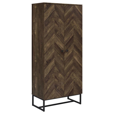 Coaster Carolyn 2-door Accent Cabinet Rustic Oak and Gunmetal Model 959640