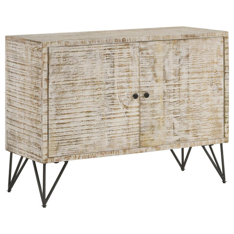 Coaster Maille 2-door Accent Cabinet White Washed Model 959652