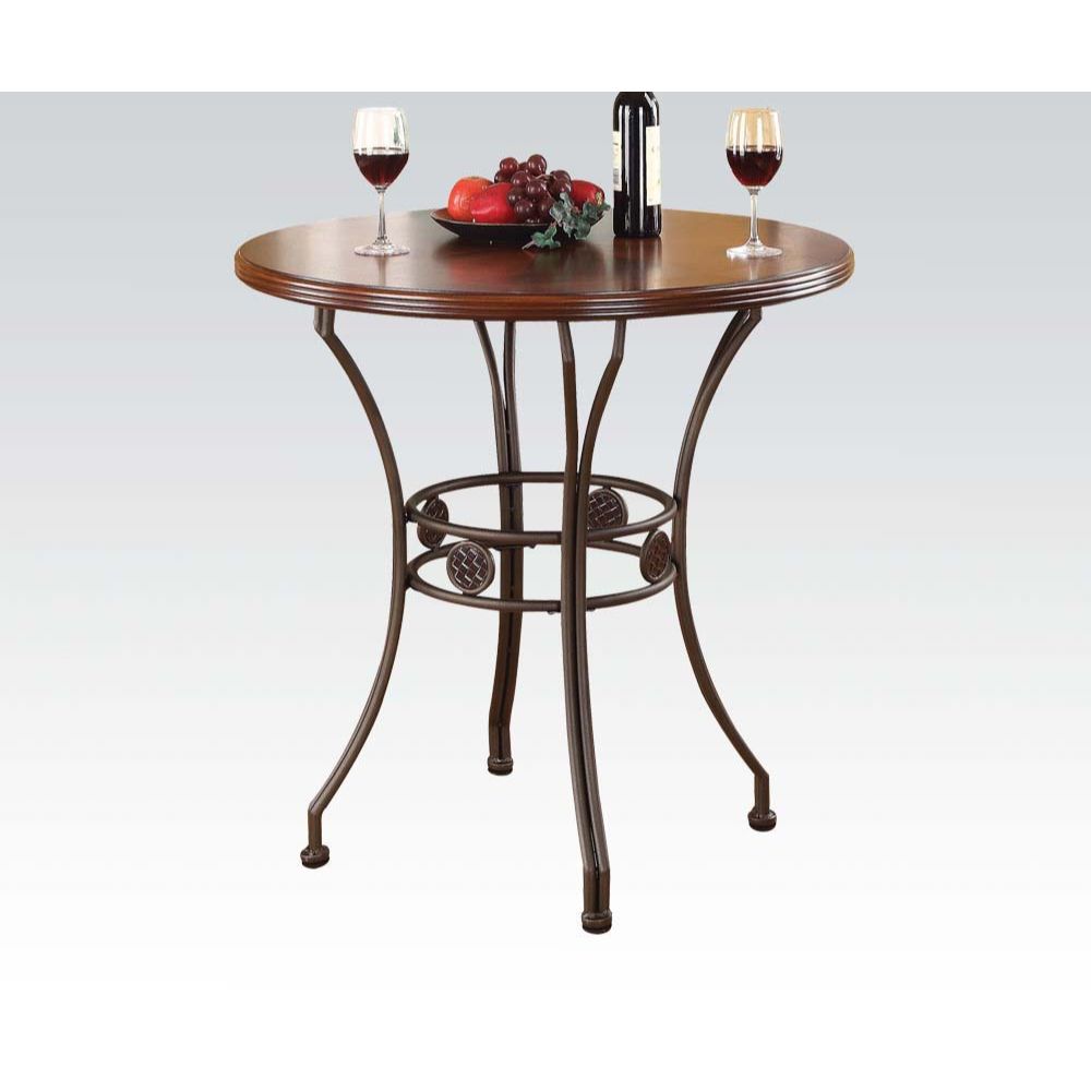 ACME Tavio Walnut & Dark Bronze Tavio Bar Table Model 96069KIT