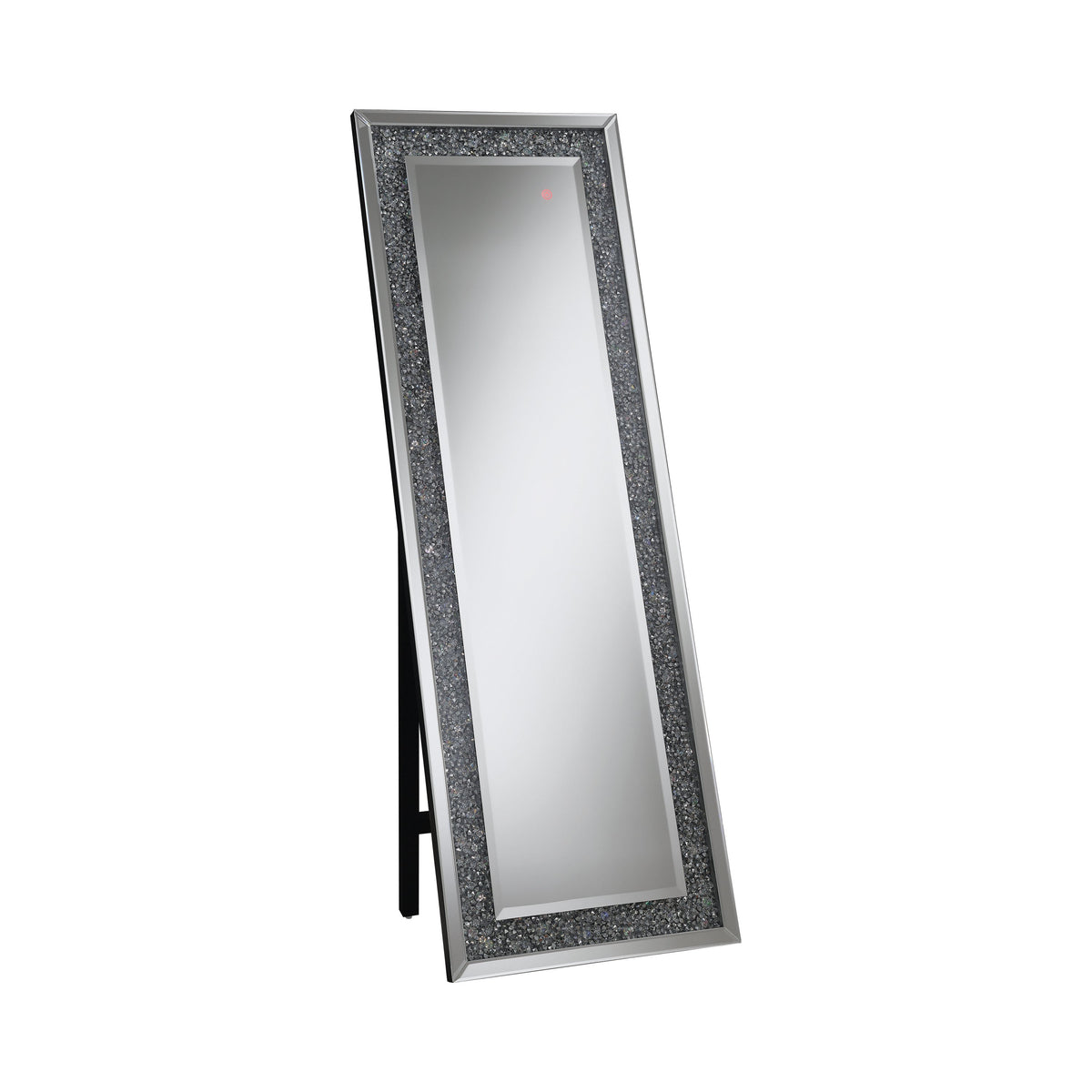 Coaster Carisi Rectangular Standing Mirror with LED Lighting Silver Model 961427