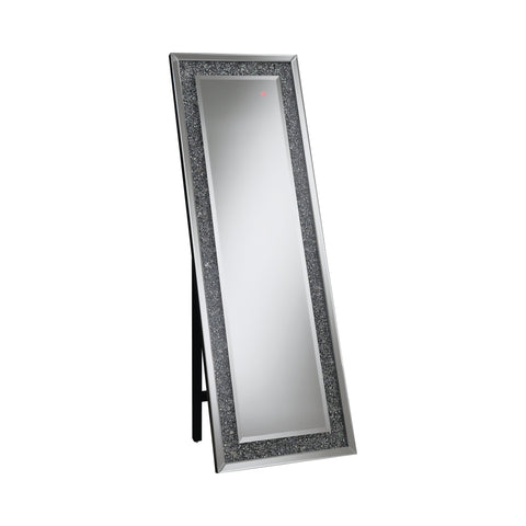 Coaster Carisi Rectangular Standing Mirror with LED Lighting Silver Model 961427