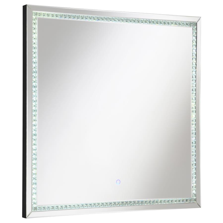 Coaster Noelle Square Wall Mirror with LED Lights Model 961506