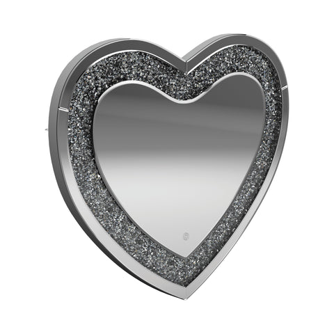 Coaster Aiko Heart Shape Wall Mirror Silver Model 961535
