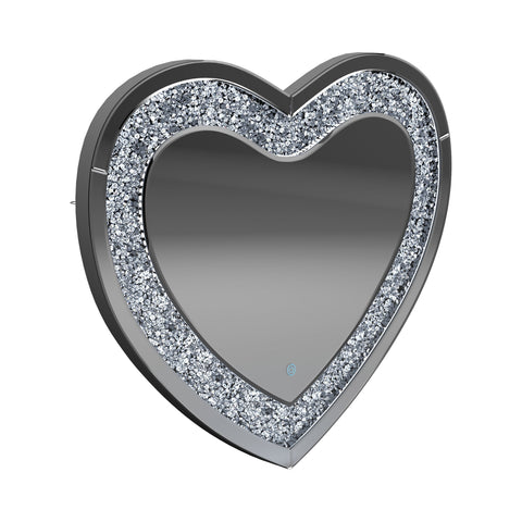 Coaster Aiko Heart Shape Wall Mirror Silver Model 961535