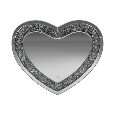 Coaster Aiko Heart Shape Wall Mirror Silver Model 961535