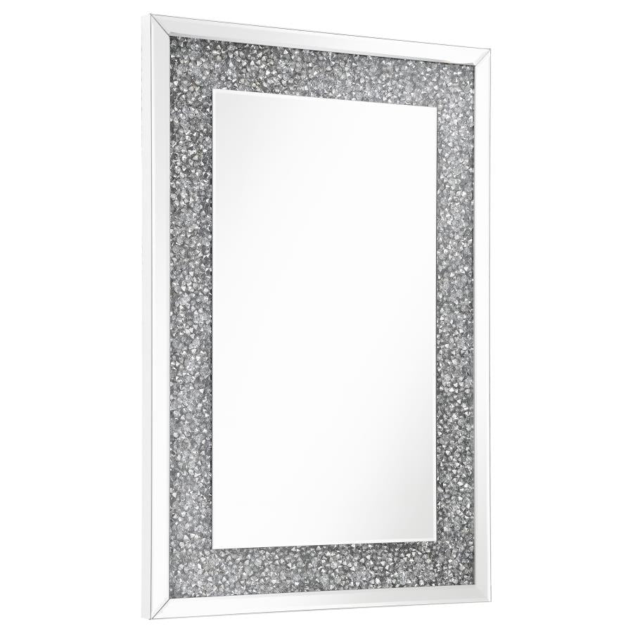 Coaster Valerie Crystal Inlay Rectangle Wall Mirror Model 961635