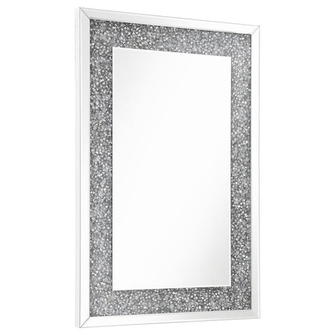 Coaster Valerie Crystal Inlay Rectangle Wall Mirror Model 961635