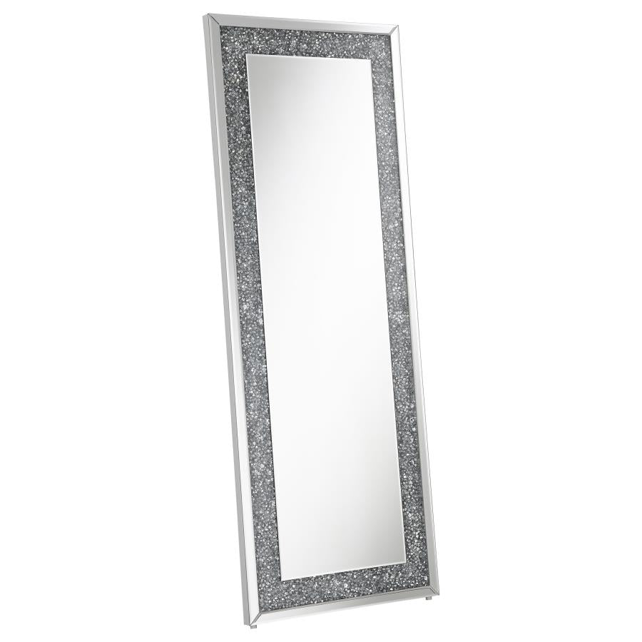 Coaster Sylvia Crystal Inlay Rectangle Floor Mirror Model 961636