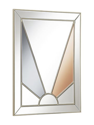 Coaster Calixte Rectangular Wall Mirror Champagne and Grey Model 962909