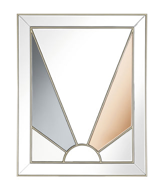 Coaster Calixte Rectangular Wall Mirror Champagne and Grey Model 962909