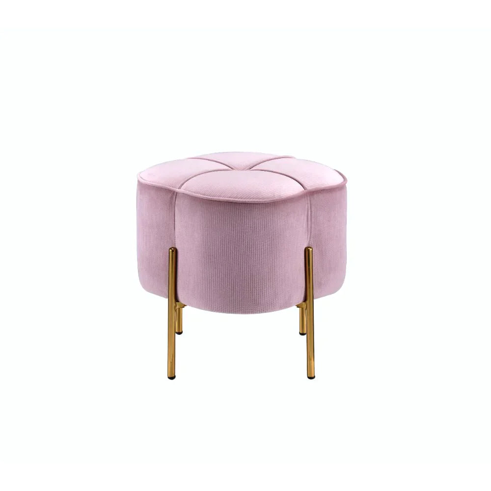 Bergia Blush Pink Velvet Ottoman Model 96462 By ACME Furniture