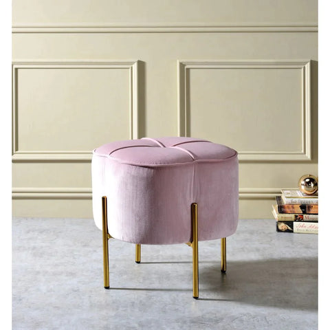 Bergia Blush Pink Velvet Ottoman Model 96462 By ACME Furniture