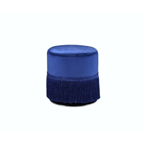 ACME Clivia Midnight Blue Velvet Clivia Ottoman Model 96466
