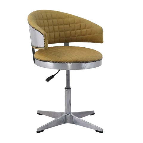 Brancaster Turmeric Top Grain Leather & Chrome Chair Model 96470 By ACME Furniture