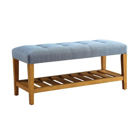 Charla Blue & Oak Bench Model 96684 By ACME Furniture