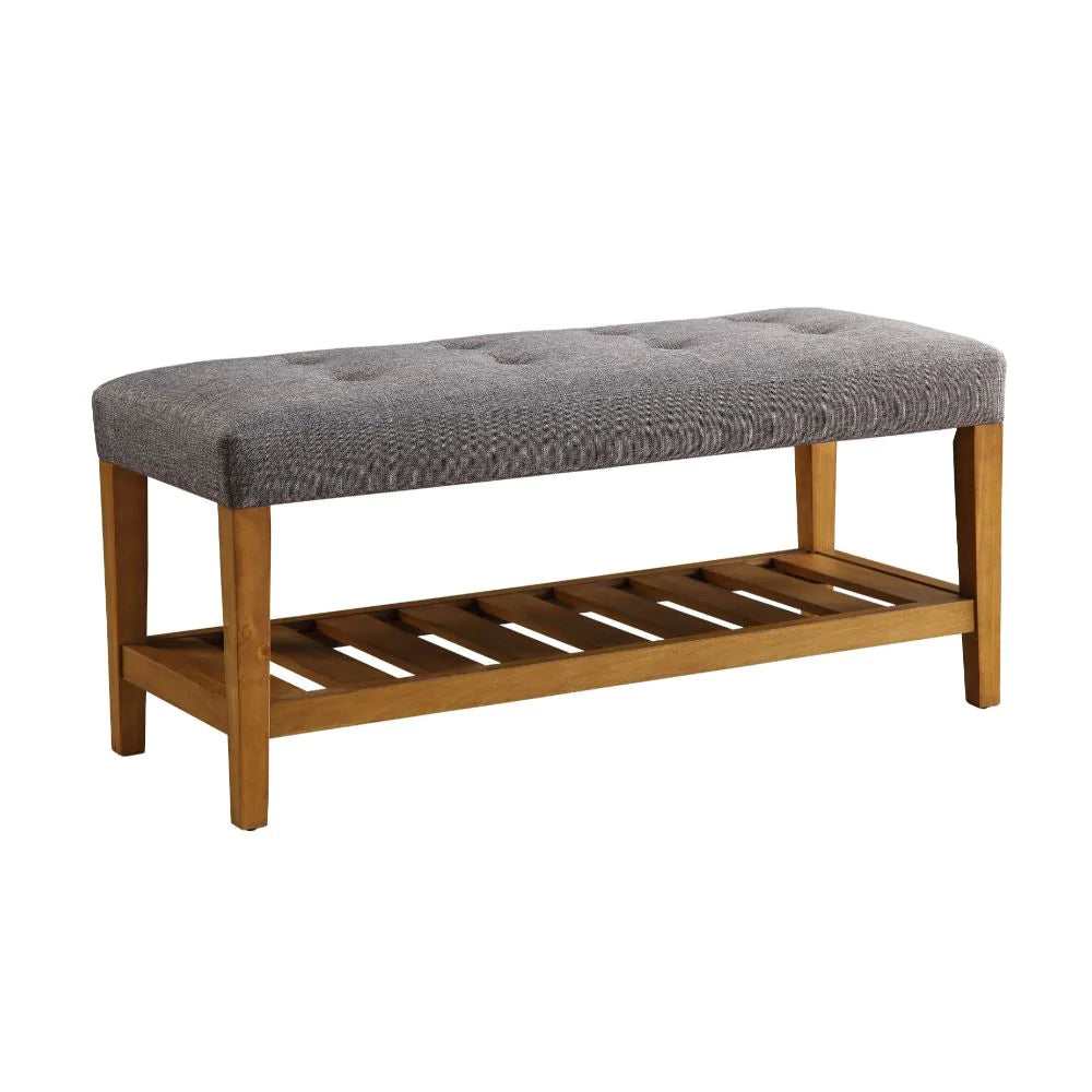 Charla Gray & Oak Bench Model 96686 By ACME Furniture