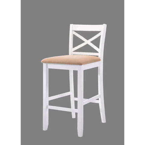 Tobie Fabric & White Bar Chair Model 96722 By ACME Furniture