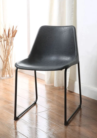 Valgus Vintage Black & Black Side Chair Model 96800 By ACME Furniture