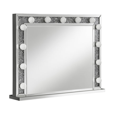 Coaster Wilmer Rectangular Table Mirror with Lighting Silver Model 969525
