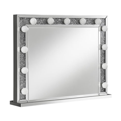 Coaster Wilmer Rectangular Table Mirror with Lighting Silver Model 969525
