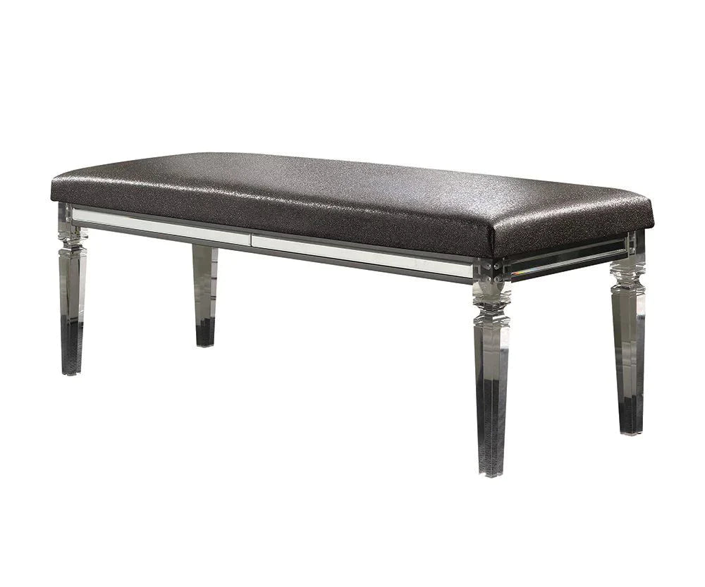 Sawyer PU & Clear Acrylic Bench Model 96977 By ACME Furniture