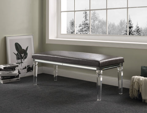 Sawyer PU & Clear Acrylic Bench Model 96977 By ACME Furniture