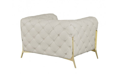 970 DivanItalia Beige Gray Sofa and Two Armchairs Set – Top Grain Italian LeatherModel:  970-BEIGE-2CH-SET