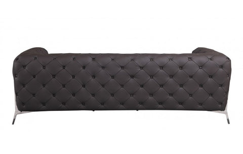 970 DivanItalia Brown Sofa and Two Armchairs Set – Top Grain Italian LeatherModel:  970-BROWN-2CH-SET