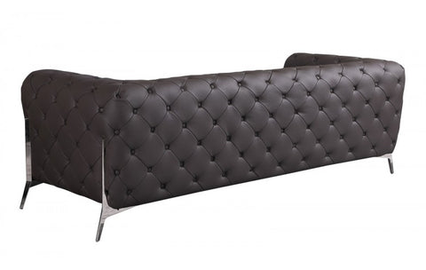 970 DivanItalia Brown Sofa and Two Armchairs Set – Top Grain Italian LeatherModel:  970-BROWN-2CH-SET