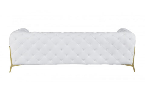 970 DivanItalia White Sofa and Two Armchairs Set – Top Grain Italian LeatherModel:  970-WHITE-2CH-SET