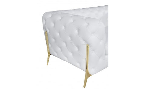 970 DivanItalia White Sofa and Two Armchairs Set – Top Grain Italian LeatherModel:  970-WHITE-2CH-SET