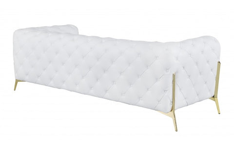970 DivanItalia White Sofa and Two Armchairs Set – Top Grain Italian LeatherModel:  970-WHITE-2CH-SET